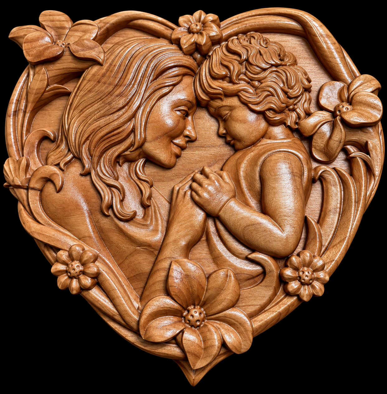 Mother's Love custom CNC carving by Singed Impressions